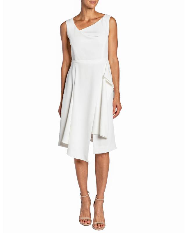 Shirley1 Cowl-Neck Asymmetric Dress